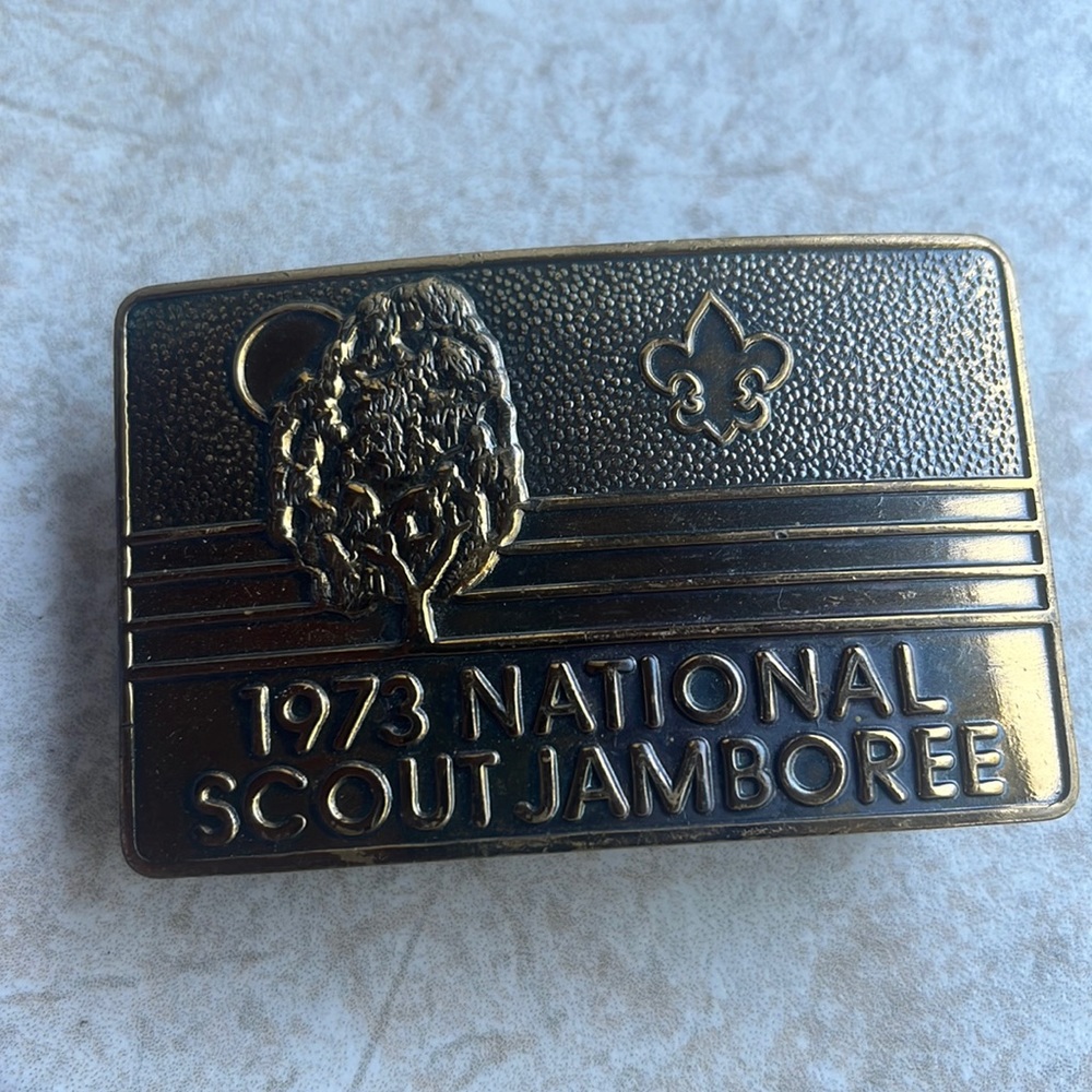 1973 national scout jamboree belt buckle